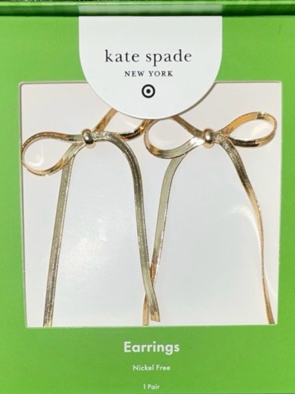 Kate spade x target linear bow earrings